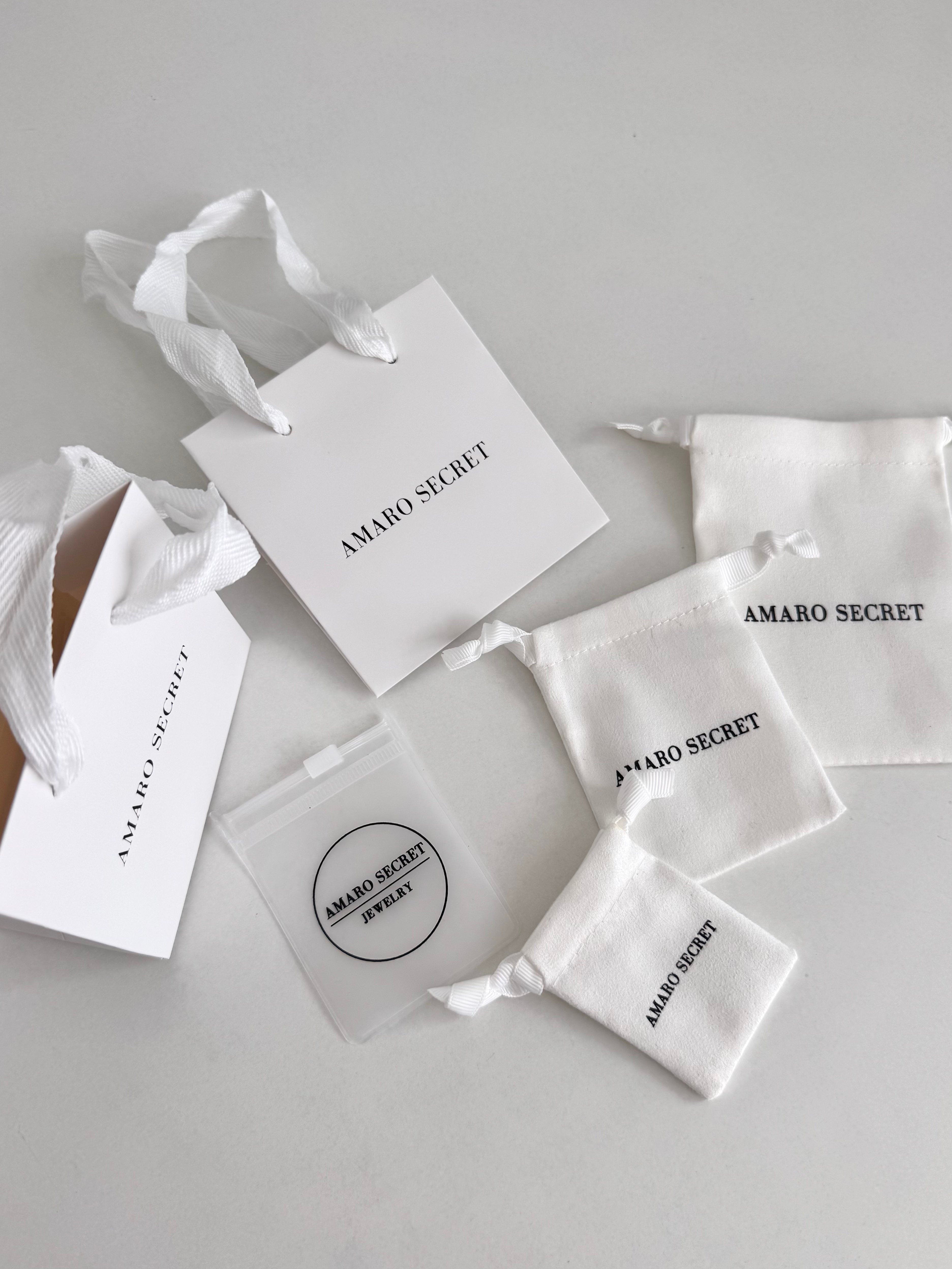 Packaging Amaro secret para colecciones de joyas de acero inoxidable