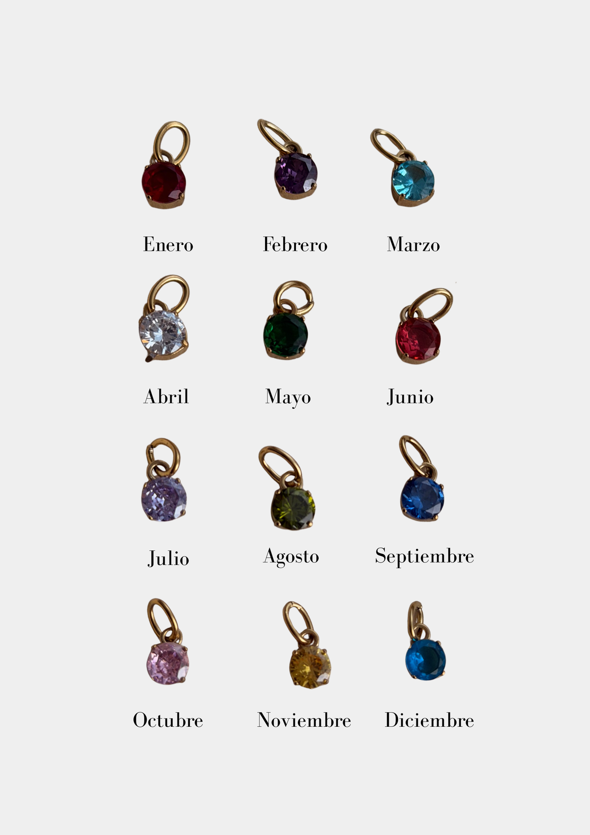 Charms Brillo Circonita Colores