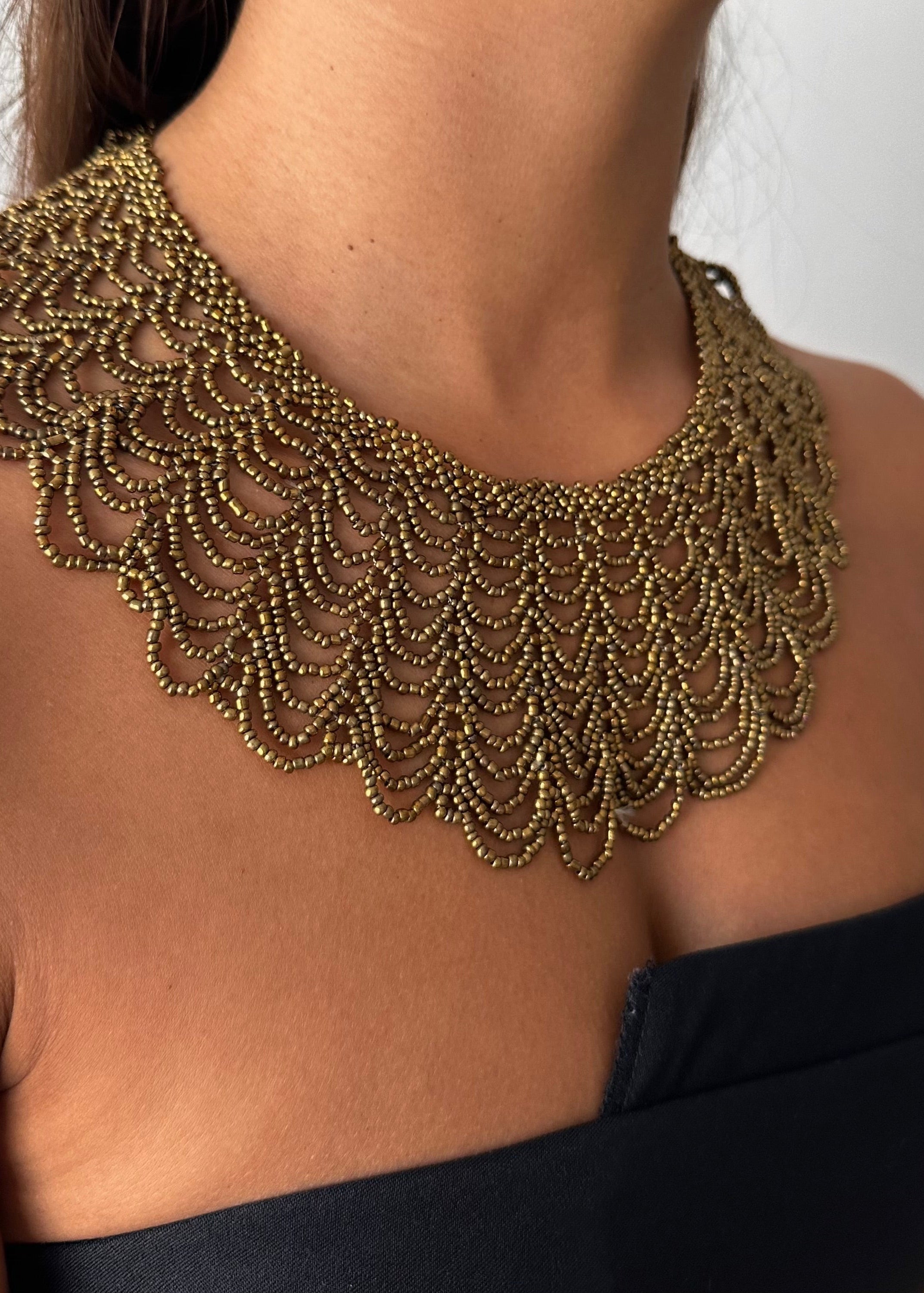 Collar Ceniza y Bronce