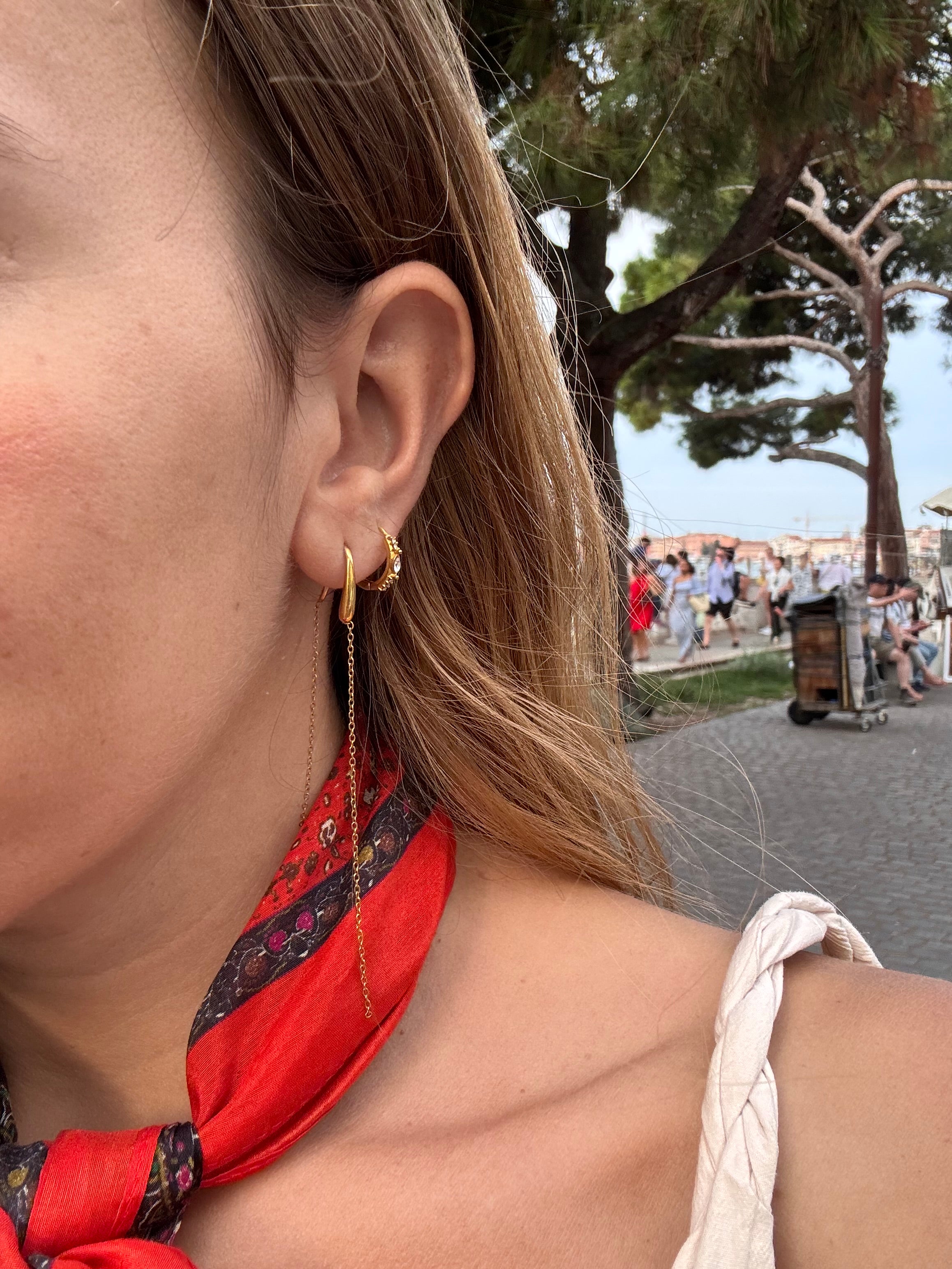 Pendientes Doble Cadena